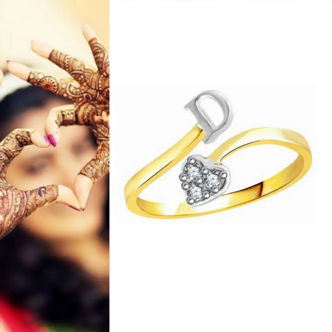 Luxury Cubic Zirconia Ring For Women Fashion Korean Letter Double D Crystal  Charm Ring For Girlfriend 18K Rose Gold Plated Finger Jewelry Wedding Party  Elegant Accessories From Songpengchao, $8 | DHgate.Com